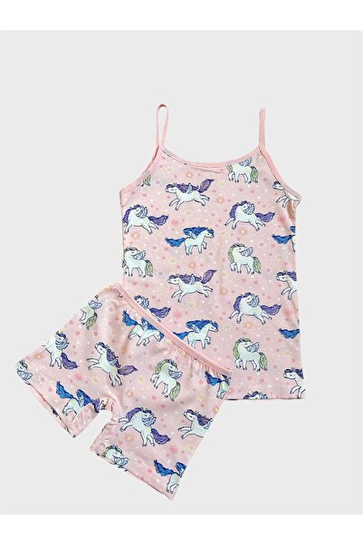 ALİŞ KİDS Set boxer pentru fetiță din bumbac roz cu model unicorn