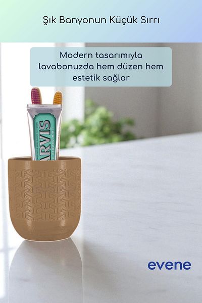 Evene Θήκη οδοντόβουρτσας Βάση οδοντόβουρτσας Βάση οδοντόβουρτσας Milk Coffee Color Model 77