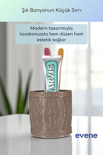 Evene Θήκη οδοντόβουρτσας Βάση οδοντόβουρτσας Βάση οδοντόβουρτσας Dark Mink Color Model 76