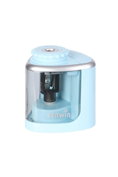 Flippy Semi-Automatic Electric Pencil Sharpener, Plastic, Blue