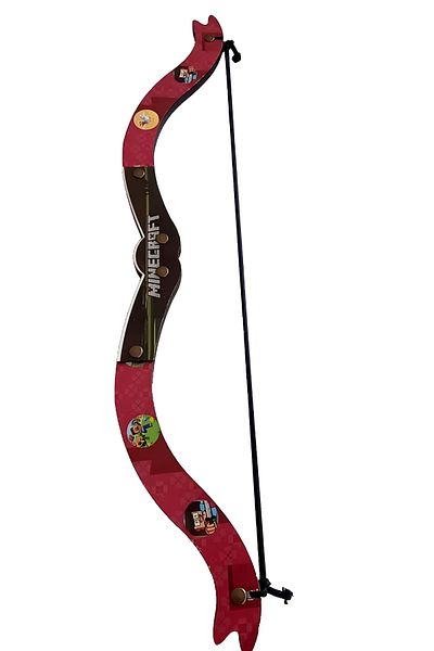 Ahtek Natural Wood Minecraft Printed Bow + 3 Arrows