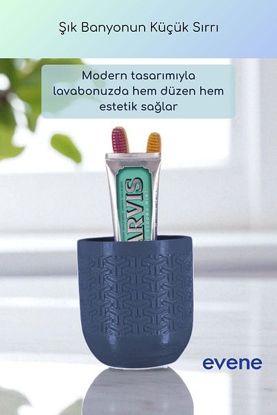 Evene Θήκη οδοντόβουρτσας Βάση οδοντόβουρτσας Βάση οδοντόβουρτσας Σκούρο ματ μπλε χρώμα Μοντέλο 77