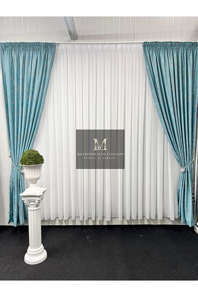 Metropolitan Concept Set of 2 Venti curtains, worked on 10 cm wide rejansa