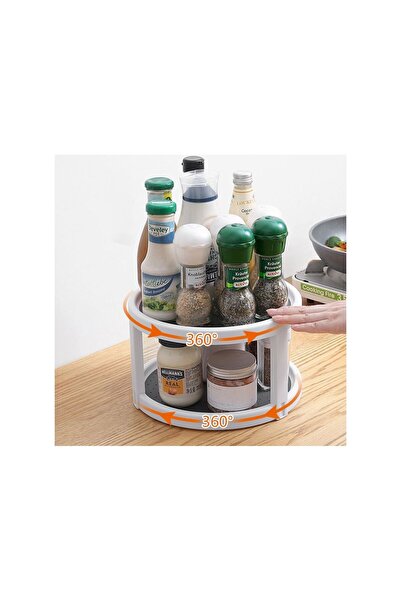 ElastiX Organizator dublu rotativ pentru condimente, suport rotativ tip Lazy ...