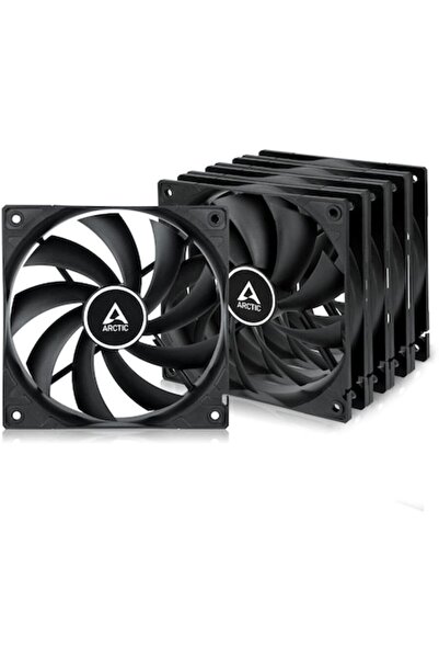 Arctic Ventilator F12 PWM, 230 - 1350 rpm, kit 5 bucăți, Negru