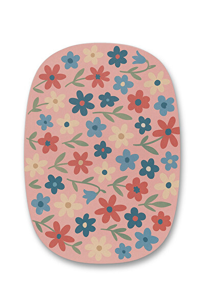 Rugs Modern Halı Μοντέρνο διακοσμητικό χαλί με υφαντό σχέδιο με ροζ λουλούδια...