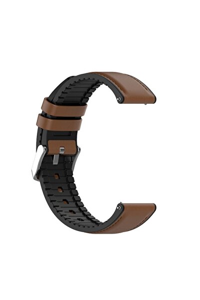 dalip -Curea din piele pentru Samsung Galaxy Watch (46mm), Huawei Watch GT, 22mm, maro