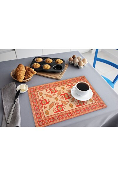 TURKISHRUG KINGDOM 30x40 سبلا ملونة منقوشة قابلة للغسل