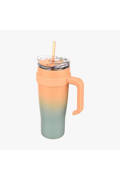 ELDİPA Essence 1 Liter Leakproof Stainless Steel Thermos with Straw – Travel, Hiking, Nature, Camping, Sports