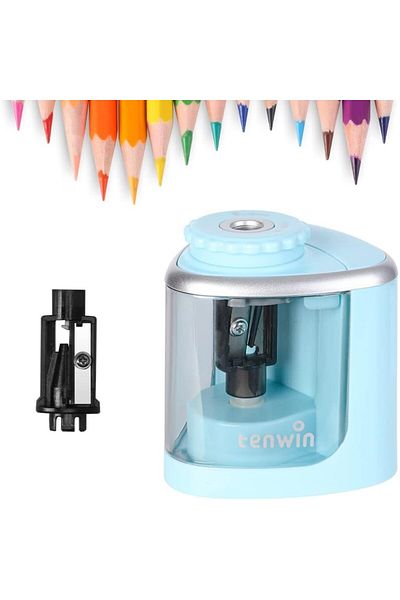 Flippy Ascuțitoare electrică semiautomată, rabatabilă, plastic, albastră