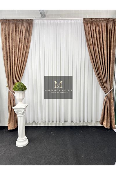 Metropolitan Concept Set of 2 Venti curtains, worked on 10 cm wide rejansa