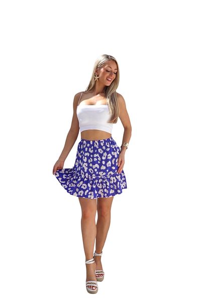 Alorabella Aria Bold Leopard Print Mini Skirt