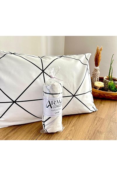 Arma Concept Single Plaid Pattern Ranforce Fabric Fitted Elastic Sheet & 1 Pillow Case