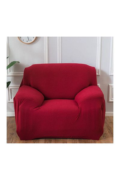 ElastiX shop Red-Burgundy Armchair Cover Microfiber New Model