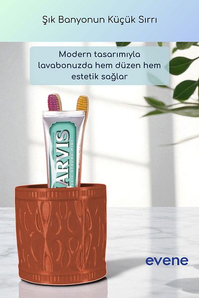 Evene Θήκη οδοντόβουρτσας Βάση οδοντόβουρτσας Βάση οδοντόβουρτσας Terracotta Color Model 76