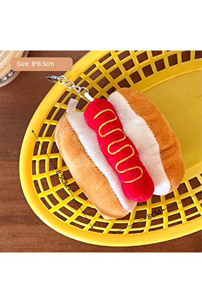 Choice 03 حقيبة ظهر معلقة لطيفة ومبتكرة على شكل بطاطس مقلية وهامبرغر، ديكور م...