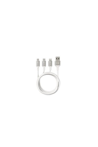 dalip Cablu de încărcare 3 în 1, USB A la Micro-USB, USB Type-C și conector compatibil Apple, 3A, încărcare rapidă,