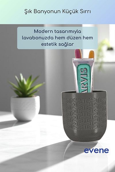 Evene Θήκη οδοντόβουρτσας Βάση οδοντόβουρτσας Βάση οδοντόβουρτσας Σκούρο γκρι Χρώμα Μοντέλο 77