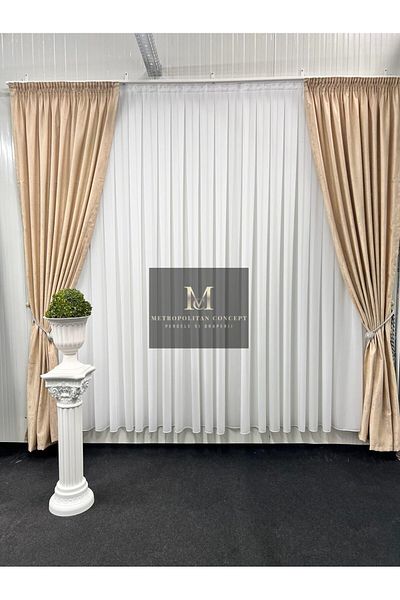 Metropolitan Concept Set 2 draperii Gravel, lucrate pe rejansa lata de 10 cm