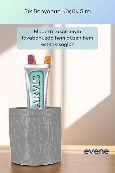 Evene Θήκη οδοντόβουρτσας Βάση οδοντόβουρτσας Βάση οδοντόβουρτσας Γκρι Χρώμα Μοντέλο 76