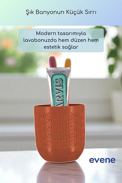 Evene Θήκη οδοντόβουρτσας Βάση οδοντόβουρτσας Βάση οδοντόβουρτσας Terracotta Color Model 77