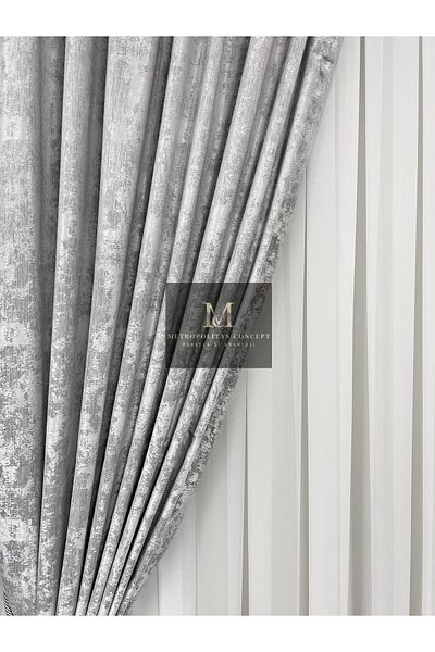Metropolitan Concept Set of 2 Venti curtains, worked on 10 cm wide rejansa