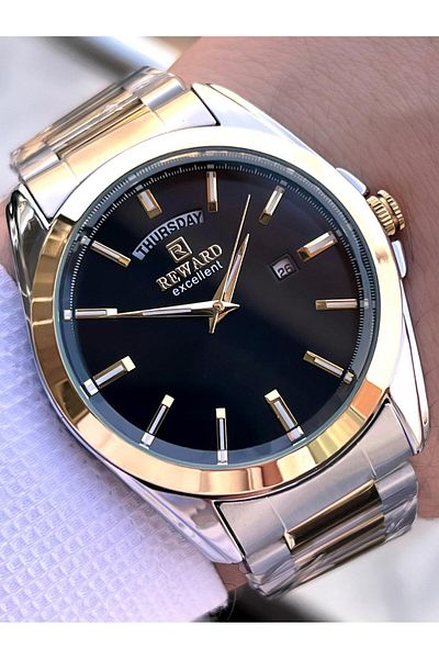 Reward Steel Cord Inner Functions Active 5 Atm Water Resistant Men Wrist Watch Vs.Blkt.0511