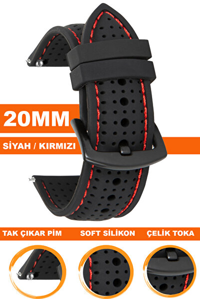 COBRA حزام ساعة من السيليكون الناعم متوافق مع ساعة 20 ملم 20S26B