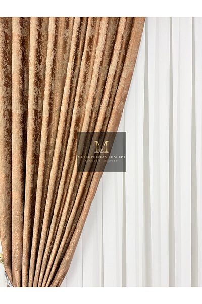 Metropolitan Concept Set of 2 Venti curtains, worked on 10 cm wide rejansa