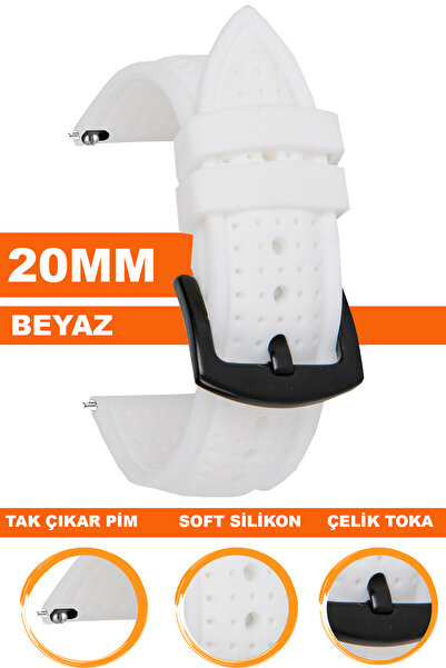 COBRA حزام ساعة من السيليكون الناعم متوافق مع ساعة 20 ملم 20S26B