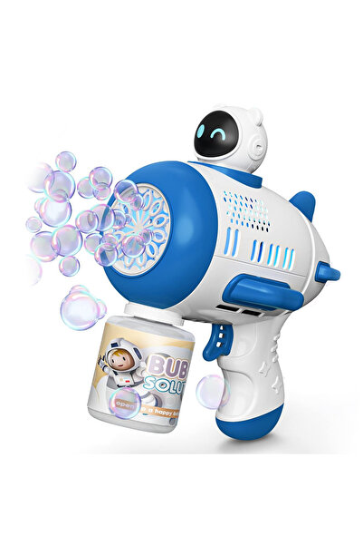 SARALMA Jucarie interactiva, Pistol cu bule de sapun, luminite si alimentare cu baterii, Albastru/Alb