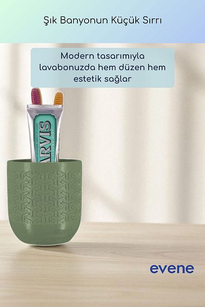 Evene Θήκη οδοντόβουρτσας Βάση οδοντόβουρτσας Βάση οδοντόβουρτσας Πράσινο χρώμα Μοντέλο 77