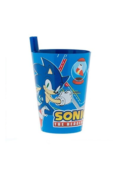 dalip Pahar de plastic cu pai fix, 260 ml, Sonic, Albastru