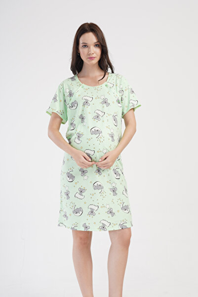 Vienetta Secret Cotton maternity and pregnant set Vienetta Sleepy Green