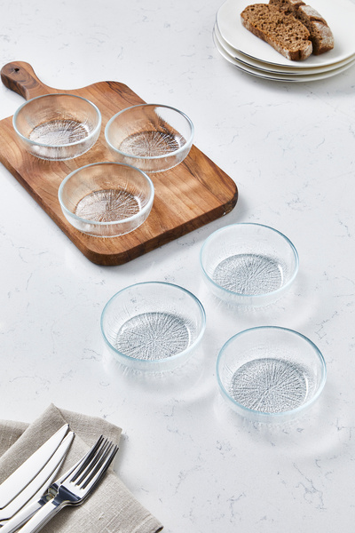 hapeed Star Model 6-Piece Jam Bowl Sauce Bowl Tableware Presentation Glass Breakfast Set