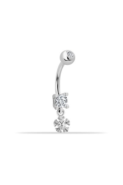 Dianora Piercing 14 Ayar Altın Kar tanesi Sallantılı Göbek Piercing