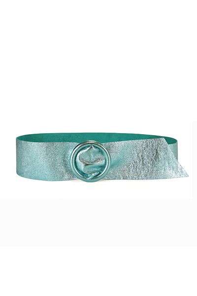 OEM Women's turquoise wide leather belt