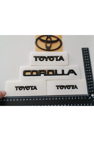 EDEXPORT Toyota-Corolla Piano Black Efsane Kasa Bagaj ve Çamurluk Yazısı ve B...