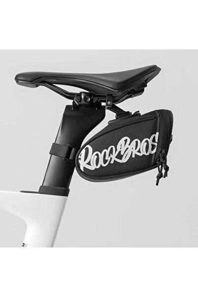 ROCKBROS حقيبة سرج دراجة سوداء سعة 0.8 لتر، حقيبة خلفية مقاومة للماء من الناي...