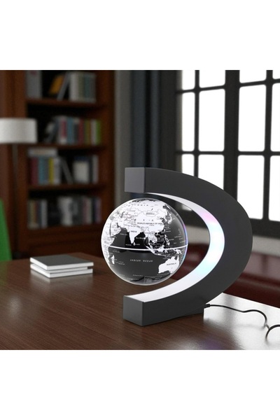 Kuzey Tacı C Tipi Manyetik Levitasyonlu Dünya Küresi – LED Aydınlatmalı Yüzen...