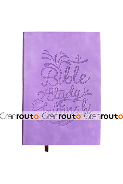 Choice مجلة دراسة الكتاب المقدس A5 أرجوانية، دفتر صلاة وتأمل، هدية دينية للرجال