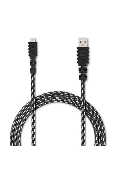Cat Micro-USB to USB Double Woven Braided Charge and Sync Cable 6ft