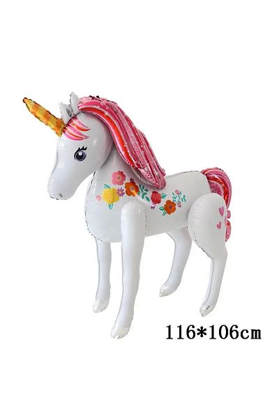 Choice as the picture as the picture 3D Big Dimensional Unicorn Balloon Girl Birthday Party Decoration Unic