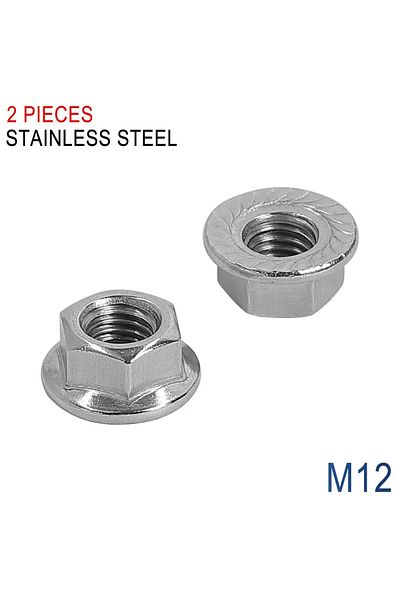Choice 2 قطعة 2 قطعة M12 صامولة شفة حديدية لتثبيت محور المحرك لـ ZERO 8 9 8X VSETT 8+ 9+ Dualtron Kaabo Mantis INOK