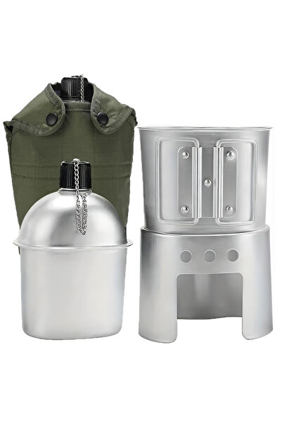 Choice مجموعة فضية من 1 كوب مياه من الألومنيوم وحقيبة تخزين، زجاجة مياه محمول...