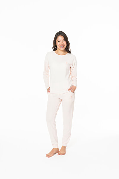 U.S. Polo Assn. U.S. Polo Assn. Women's Pink Melange Pajama Set