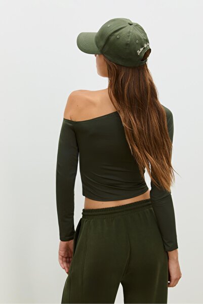 Stradivarius Asymmetric polyamide T-shirt