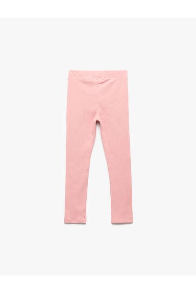 Koton Cotton Camisole Rib Detailed Ankle Length Leggings
