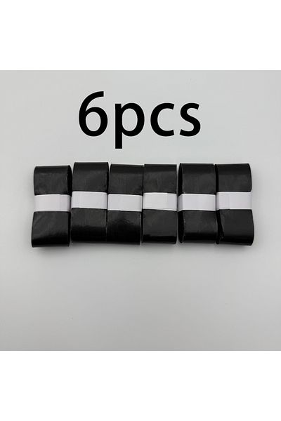 Choice black 6pcs, [popular choice] Anti slip adhesive flat hand glue for badminton/tennis rackets, profess