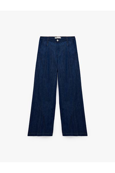Koton Cotton High Waist Wide Leg Denim Trousers - Bianca Wide Leg Jeans